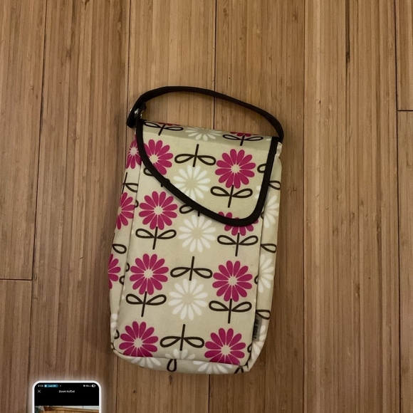 JJ Cole Pink White Floral Baby Changing Pad and Pouch - Picture 2 of 5